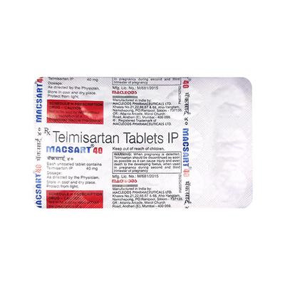 MACSART 40 Tablet 15's - Hypertension-Ang