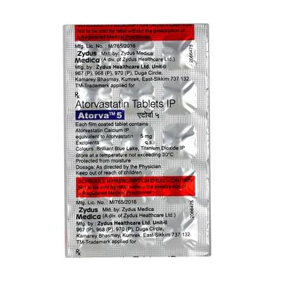ATORVA 5mg Tablet 15's - High Cholesterol-Dys