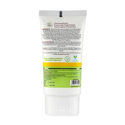 Mamaearth hydragel Indian sunscreen gel Aloe Vera and Raspberry for Sun & Tan protection SPF 50 PA++++ 50 gm - Day Cream