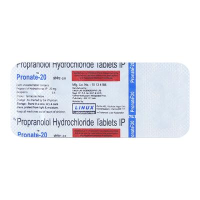 Pronate 20mg Tablet 10'S - Hypertension-Bet