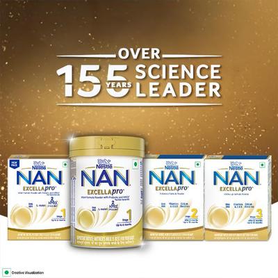 Nestle Nan Excella Pro 2 (6 Months+) Powder 400 gm (Refill Pack) - Baby And Infant Supplements
