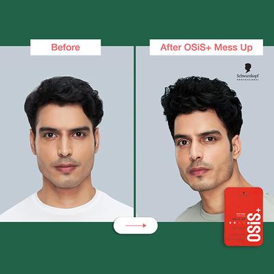 Schwarzkopf Professional OSiS+ Mess Up Hair Styling Matte Paste,Easy to Mould,Easy to apply and Wash, Vegan, Medium Hold, Dry and Non-Greasy, Matte finish, Pomade 100 ml - Hair Gels & Waxes