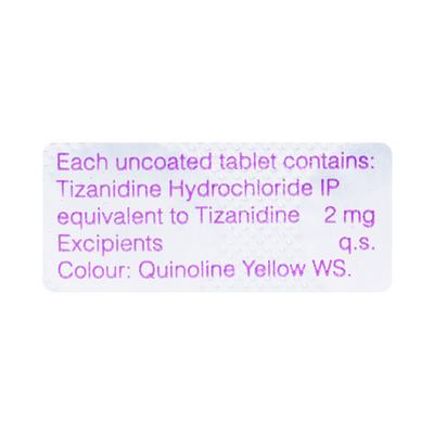 Tizan 2mg Tablet 10'S - Muscle Cramps/Spasticity-Mus