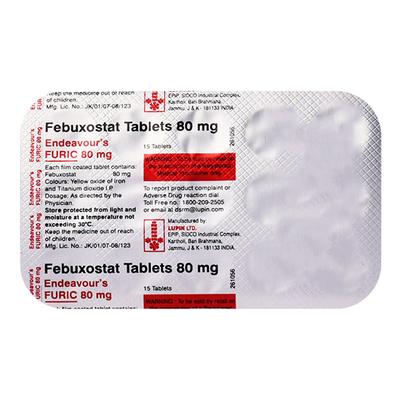 ENDEAVOUR'S FURIC 80mg Tablet 15's - Gout