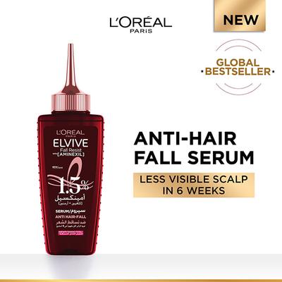 L'Oreal Paris Fall Resist Anti Hair Fall Serum with 1.5% Aminexil, for Lesser Visible Scalp 102 ml - Hair Serums