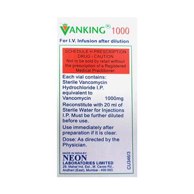 VANKING 1000 Injection 1's - Bacterial Infections-OAB