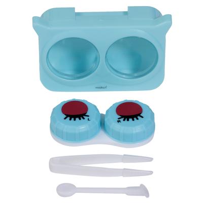 Modisch New Fashion Sleepy Eyes Contact Lens Case - Blue 1's - Eyecare Lenses