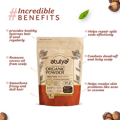 Atulya Reetha Organic Powder 100 gm - Conditioners