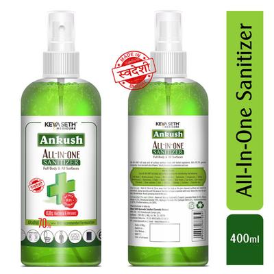 Keya Seth Medicure Ankush All In One Sanitizer Full Body And Surface 400 ml - Others