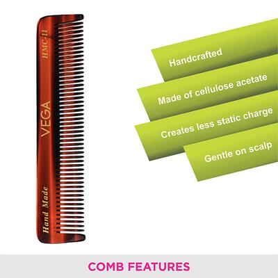 Vega Pocket Hair Comb, for Men and Women (VC2HMC-11) 2's - Hair Combs