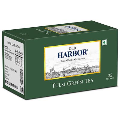 Old Harbor Tea Bags - Tulsi Green Tea 25's - Green/Herbal Teas
