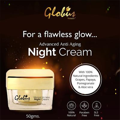 Globus Naturals Advanced Anti Aging Night Cream 50 gm - Night Cream