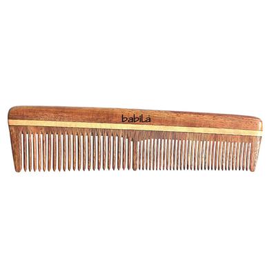 Babila Sparkle Comb-HMS-01 (Natural wood finish) 1's (N) - Hair Combs