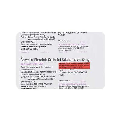 CARCA CR 20mg Tablet 15's - Hypertension-Bet