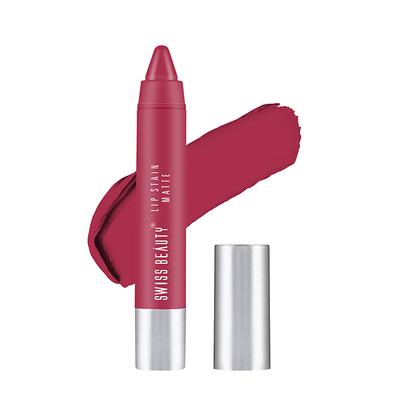 Swiss Beauty Lip Stain Matte Lipstick - (Pixie Pink) 3.4 gm - Lipsticks