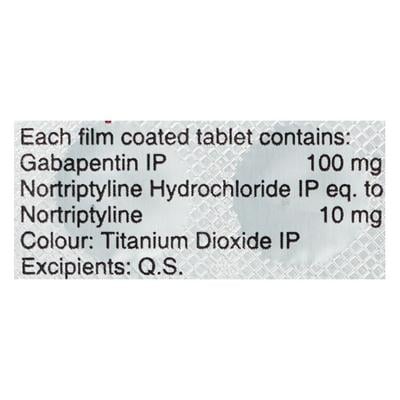 Gabapin NT 100mg Tablet 15'S - Neuropathic Pain-Dru