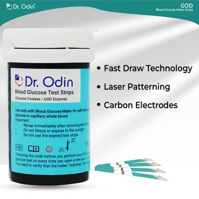 Dr. Odin Blood Glucose Test Strip - (GOD) (GLS-73) (Pack of 2 x 25's) - Blood Pressure Monitors