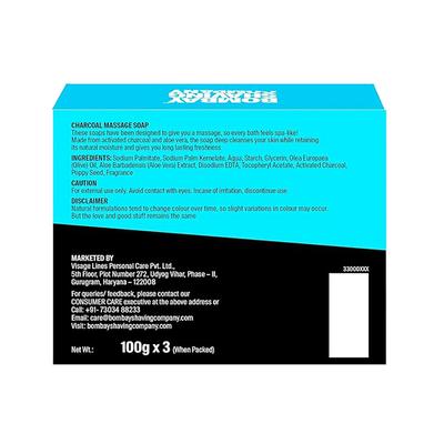 Bombay Shaving Company Charcoal Massage Soap 100gm 3's - Soaps