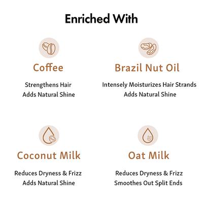 Mcaffeine Naked & Raw Latte Coffee Leave-in Hair Cream 50 ml - Hair Creams