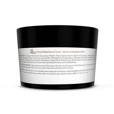 Mamaearth Charcoal Purifying Face Pack Activated Charcoal & Glycolic Acid Skin Detoxification 200 gm - Face Packs