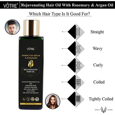 Votre Rejuvenating Hair Oil - Moroccan Argan & Rosemary 200 ml - Hair Oils