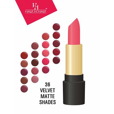 Half N Half Velvet Matte Texture Lipstick My Colour, Fan - Fare 3.8 gm - Lipsticks