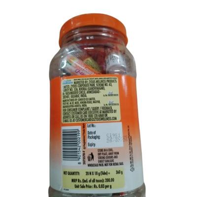 Glucon D Volt - Tangy Orange Flavour 18 gm (Pack of 20) - Nutritional Bars