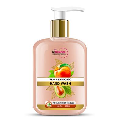 Stbotanica Peach And Avocado Hand Wash, No Parabens, Sls - With Shea Butter 250 ml - Soaps