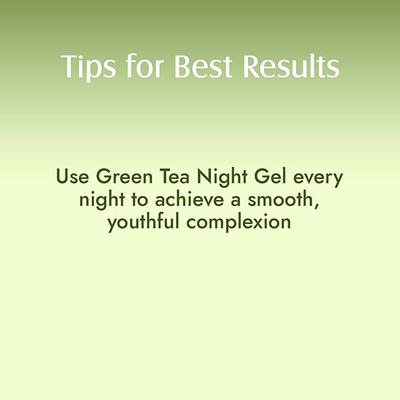 Aravi Organic Green Tea Night Gel Moisturizer For Overnight Hydration - Anti-Aging Oil Free 50 ml - Night Cream