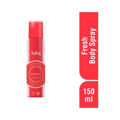 Saba Playful No Alcohol Deodorant Body Spray for Women 150 ml - Women Deodorants/Roll-Ons