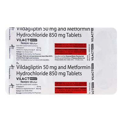 VILACT M 850mg Tablet 10's - Diabetes-Ant