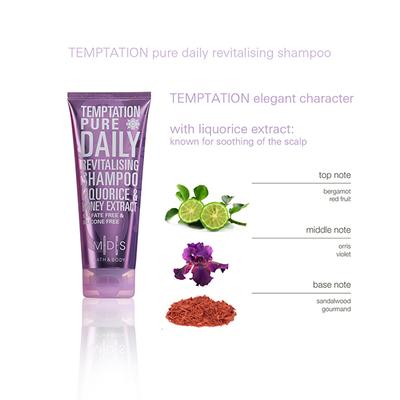 MADES Bath & Body Temptation Pure Shampoo Pale Purple 200 ml - Shampoos