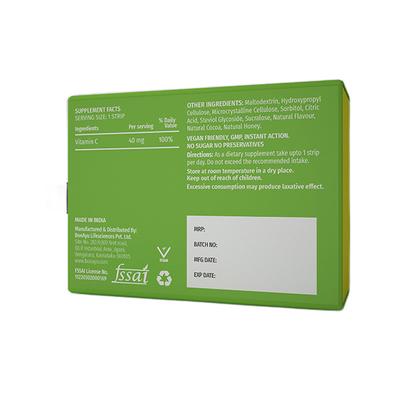 BonAyu Vitamin C Mouth Dissolving Strips - Chocolate Orange 30's - Vitamin C