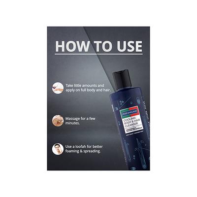Peter England Cooling Body & Hair Cleanser 250 ml - Shower Gels & Body Wash