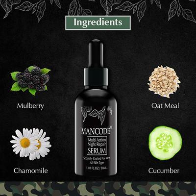 Mancode Multi Action Night Repair Serum 30 ml - Face Serum