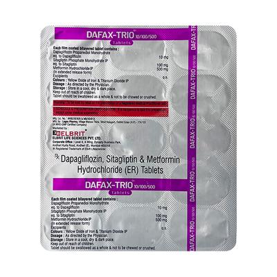 DAFAX TRIO 10/100/500 Tablet 15's - Diabetes-Ant