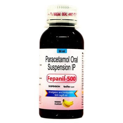 FEPANIL 500 BANANA FLAVOUR Suspension 60ml - Fever-Non