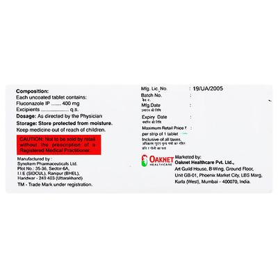 Flucos 400mg Tablet 1'S - Fungal Infections-Anf
