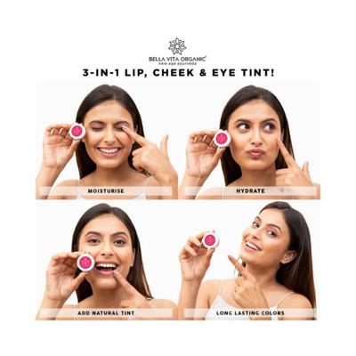 Callesta 3 In 1 Lip, Cheek and Eye Tint Rosy Pink 8 gm - Lip Stains & Tints