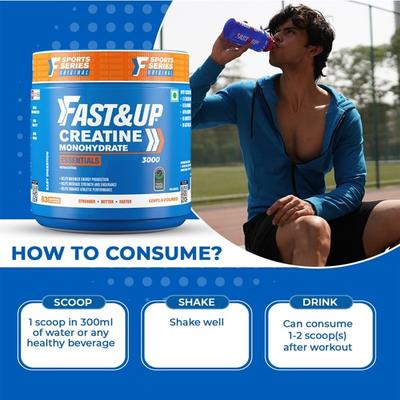 Fast&Up Creatine Monohydrate Powder 250 gm - Workout Essentials