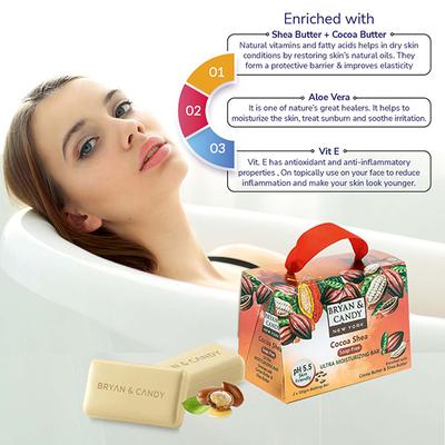 Bryan & Candy Cocoa Shea Bathing Bar 230 gm - Soaps