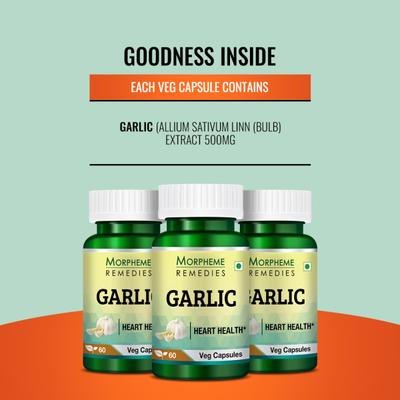 Morpheme Remedies Garlic 500mg Extract 60's - Digestive Health