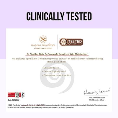 Dr. Sheth's Oat & Ceramide Sensitive Skin Moisturizer Oil-Free 1% Oats & 1% Ceramide Complex 100 gm - Face Moisturizers