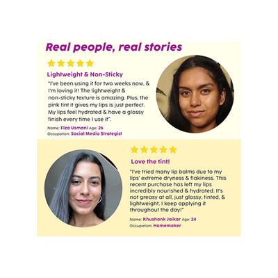 PLIX Guava Glowy Lip Balm For Smooth, Buttery Soft Lips, Shea Butter with Vitamin E, Tinted Lip Balm For Glossy, Pink Lips with SPF 15 For Sun Protection 12 gm - Lip Balms