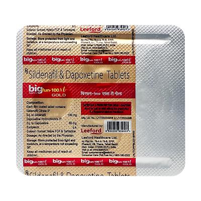 BIGFUN 100 XT GOLD Tablet 4's - Impotence/Erectile Dysfunction (Ed)