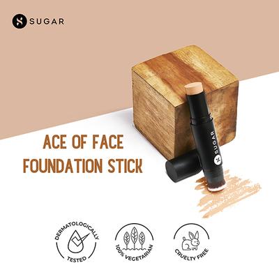 SUGAR Cosmetics Ace Of Face Foundation Stick - 55 Americano (Medium Deep Warm Undertone) 12 gm - Foundation
