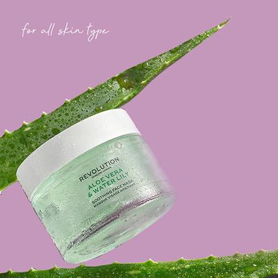 Revolution Skin Aloe Vera & Water Lily Soothing Face Mask 50 ml - Masks & Peels
