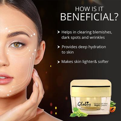 Globus Naturals Advanced Anti Aging Night Cream 50 gm - Night Cream