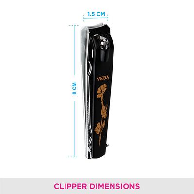 Vega Large Nail Clipper, Black 2's - Nail Care