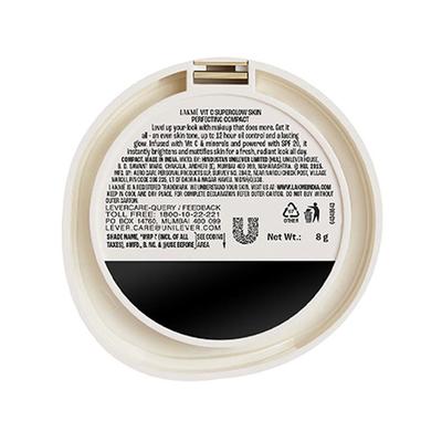 Lakme Makeup+Skincare Vitc Superglow Skin Perfecting Compact Ivory10 8 gm - Compact Powder